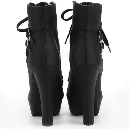 Women's Boots – Lace-Up Platform for Everyday Wear – view 4