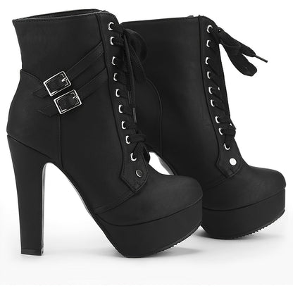 Women's Boots – Lace-Up Platform for Everyday Wear – view 5