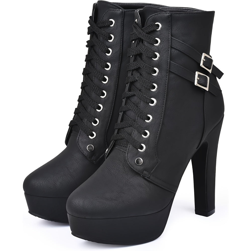 Women's Boots – Lace-Up Platform for Everyday Wear – view 6