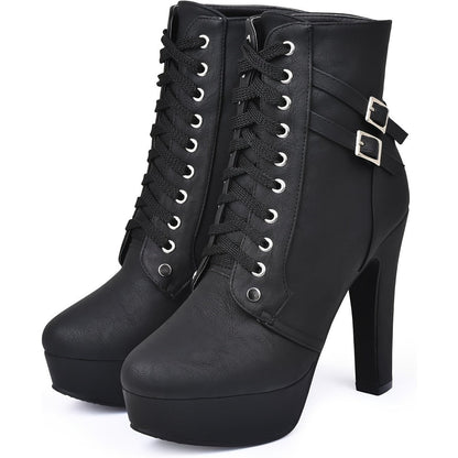 Women's Boots – Lace-Up Platform for Everyday Wear – view 6