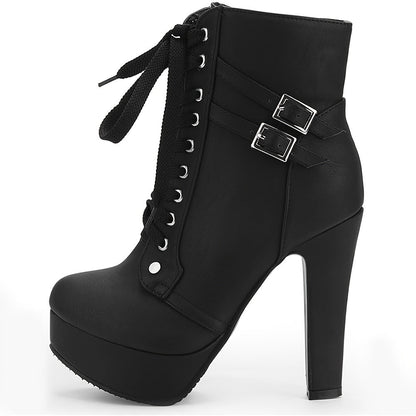 Women's Boots – Lace-Up Platform for Everyday Wear – view 7