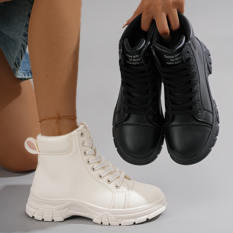 Women's Boots - Lace-Up – White – view 6