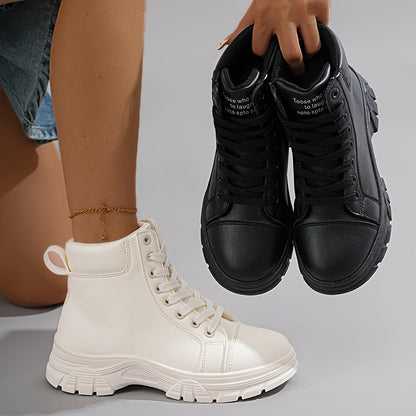 Women's Boots - Lace-Up – White – view 6