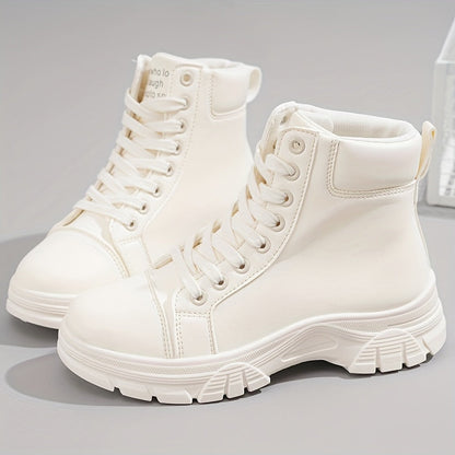 Women's Boots - Lace-Up – White – White option – main product image