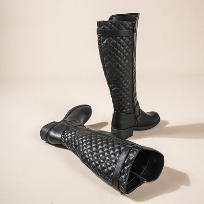 Women's Boots – Plush Lined Platform Sole for Everyday Wear – Black – view 3