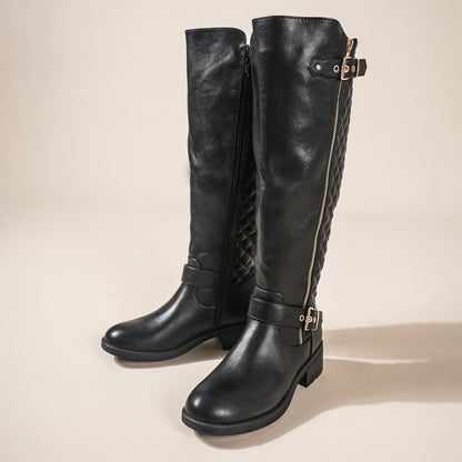 Women's Boots – Plush Lined Platform Sole for Everyday Wear – Black – Black option – main product image