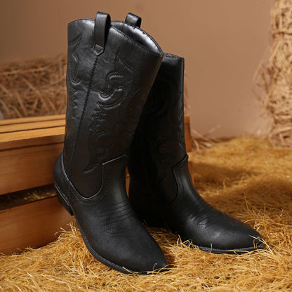 Women's Boots – Slip-On for Everyday Wear – Black / Brown – view 4