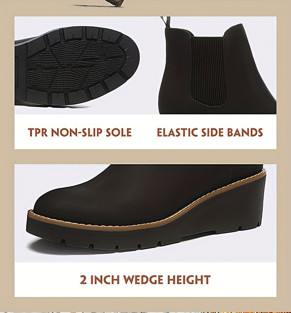 Women's Boots – Slip-On Platform for Everyday Wear – view 11