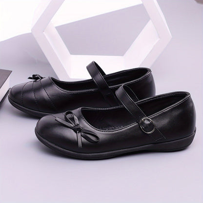Women's Bow Mary Jane Flat Shoes - Shallow-Mouth Casual – view 2
