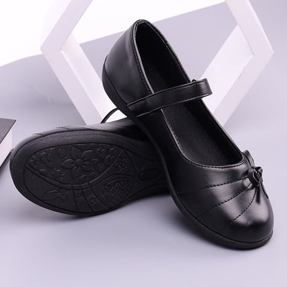 Women's Bow Mary Jane Flat Shoes - Shallow-Mouth Casual – view 3