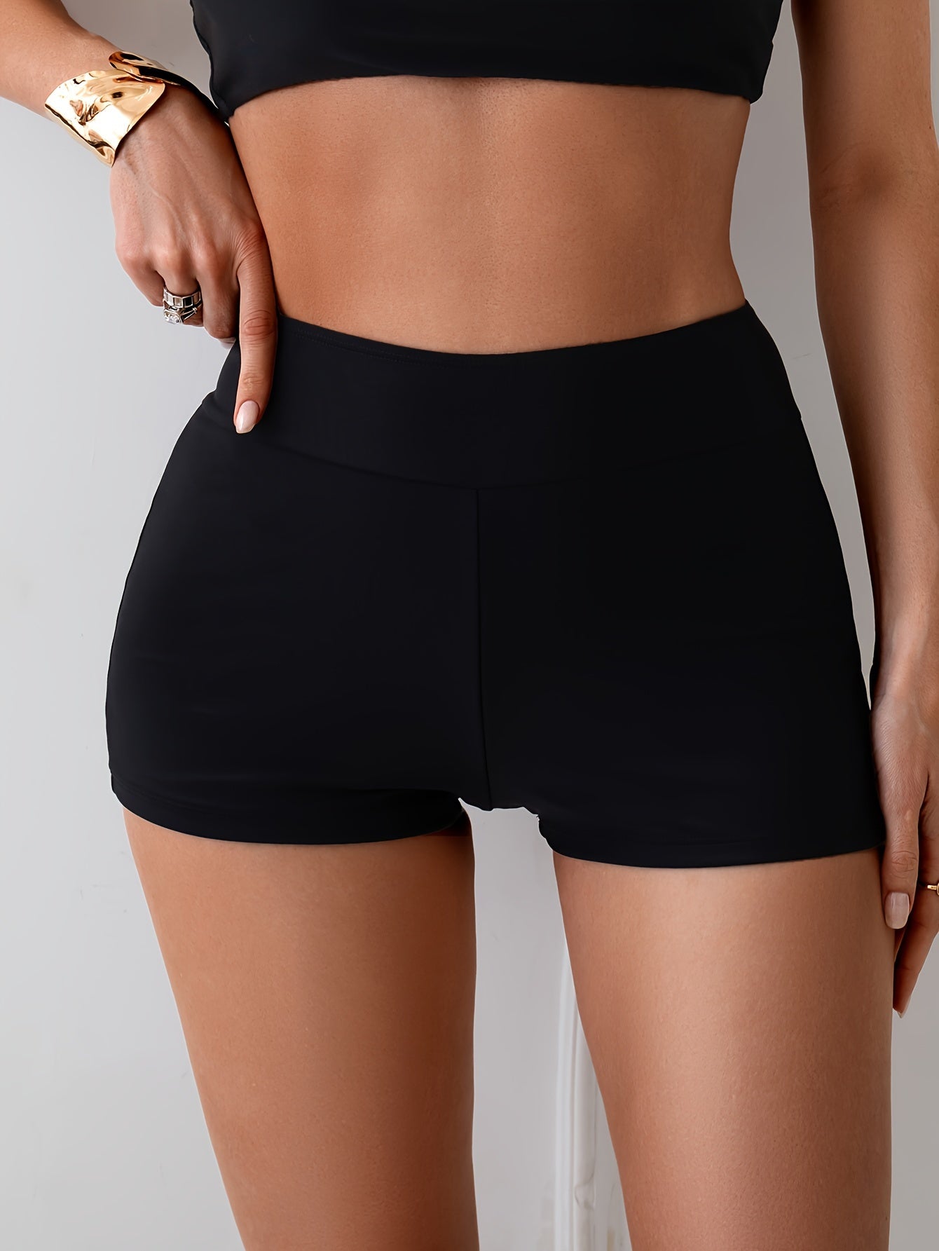 Women's Boxer Briefs - High-Waist – Black detail view