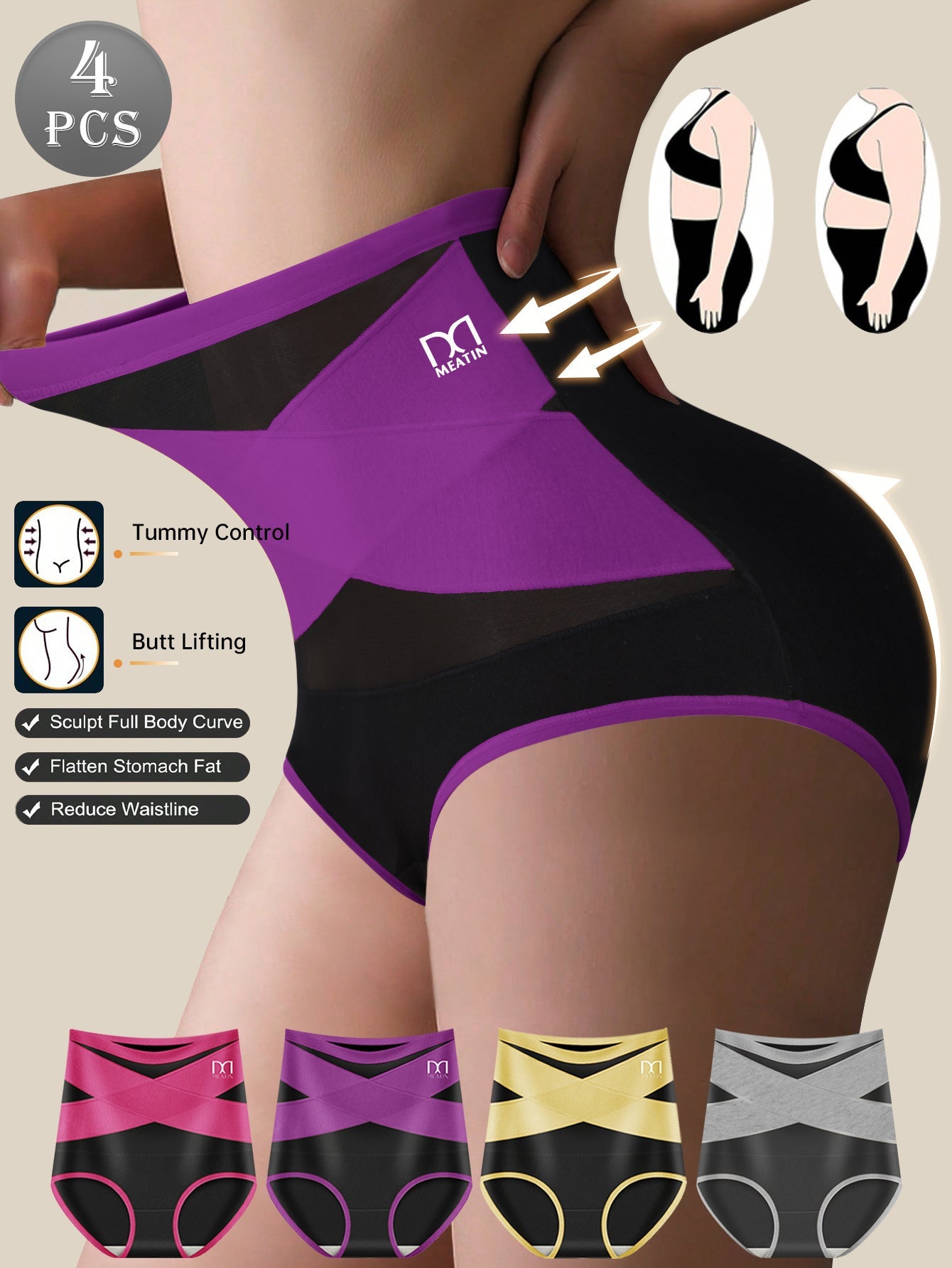 Women's Boxer Briefs - High-Waist – Sizes S–XXL – main product image