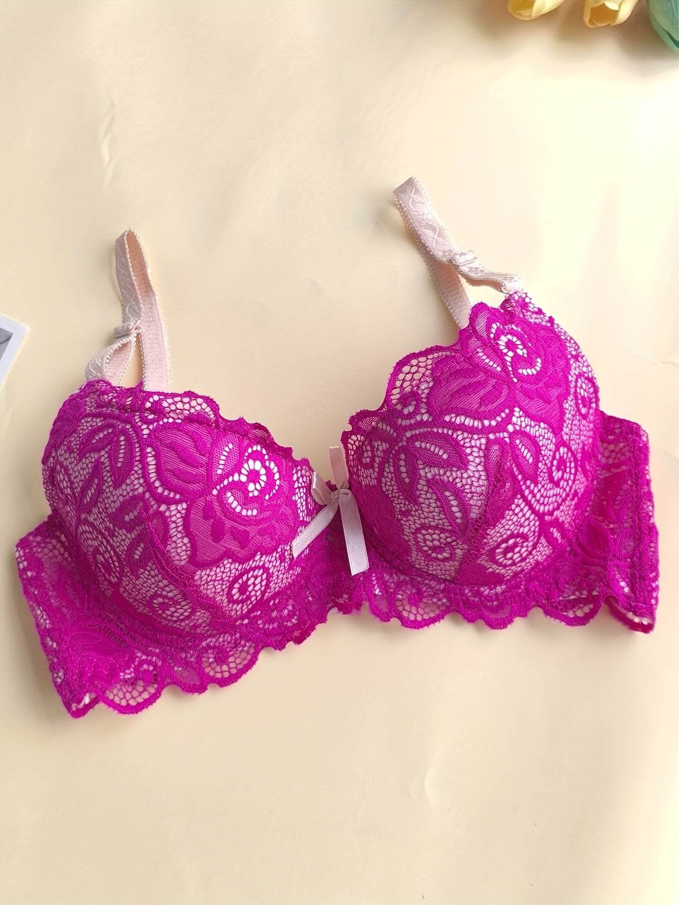Women's Bra and Panty Lingerie Set - Floral Lace Coordinated – Sizes S–XXL – view 6