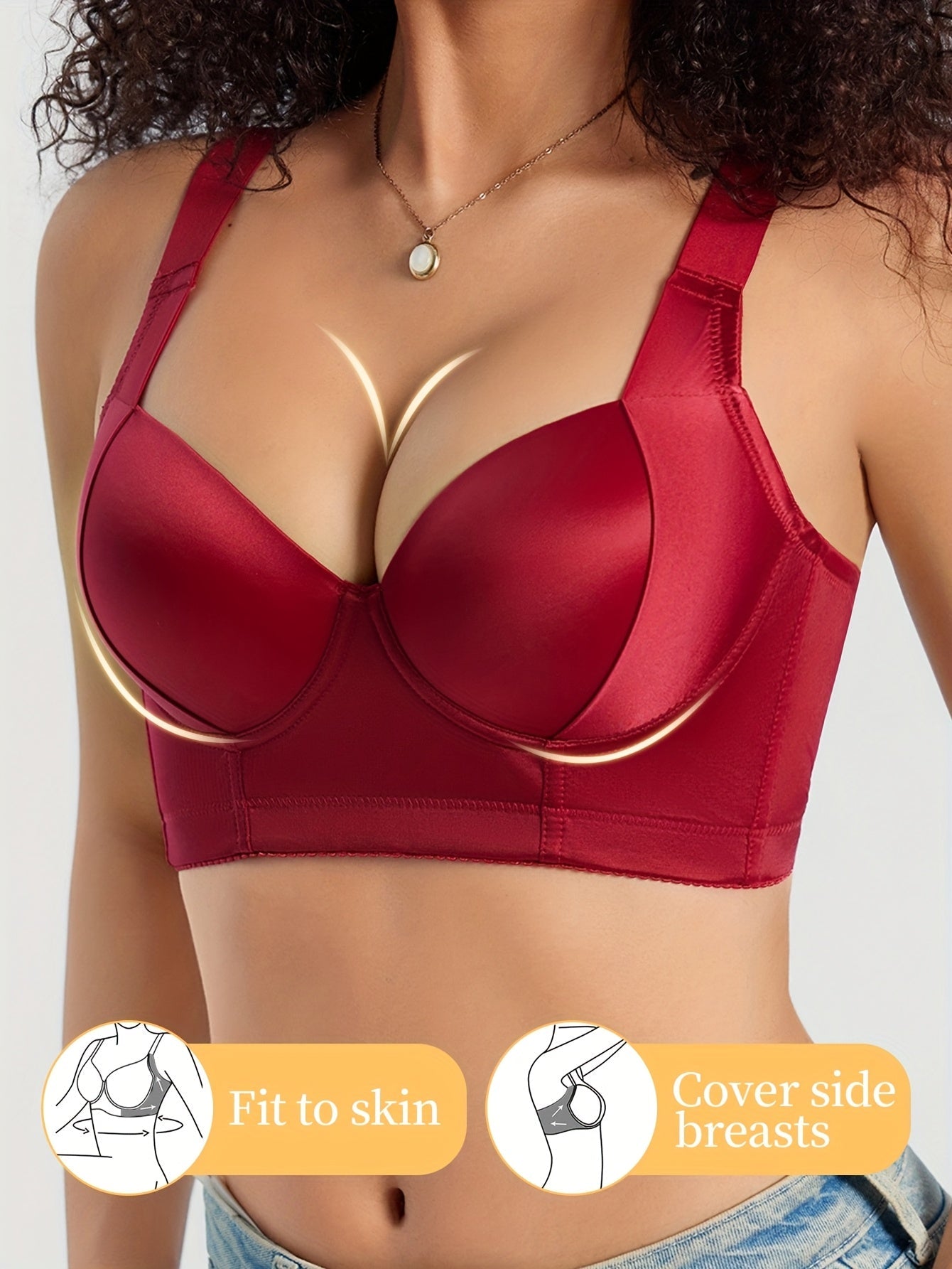 Women’s Bra - Breathable Daily Comfort – Red – view 7
