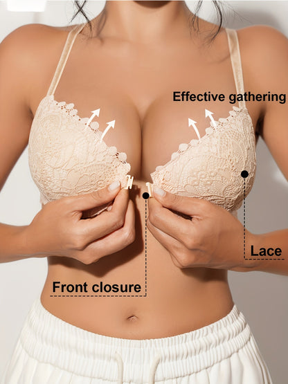 Women’s Bra - Lace Detail Comfort – 4-Color Selection – Black option – view 3
