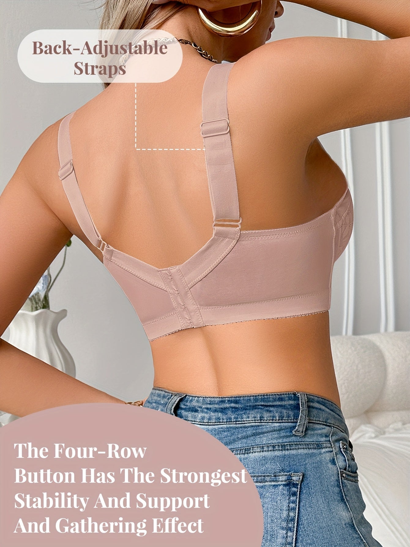 Women’s Bra - Lace Detail Comfort – Silvery Grey – view 11