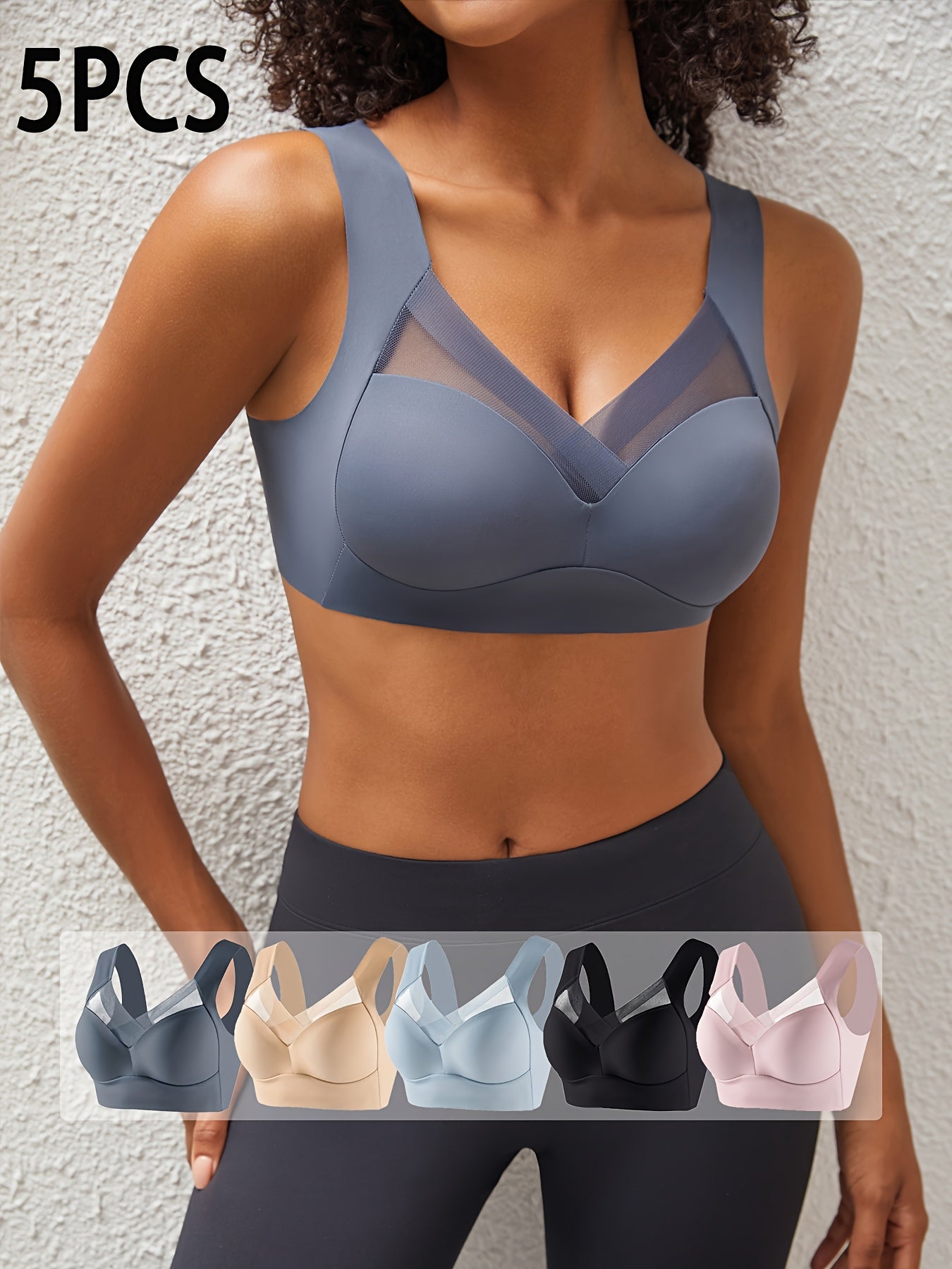 Women's Bra Multipack – Women's Wireless Full Coverage Bras 5-Pack – view 4
