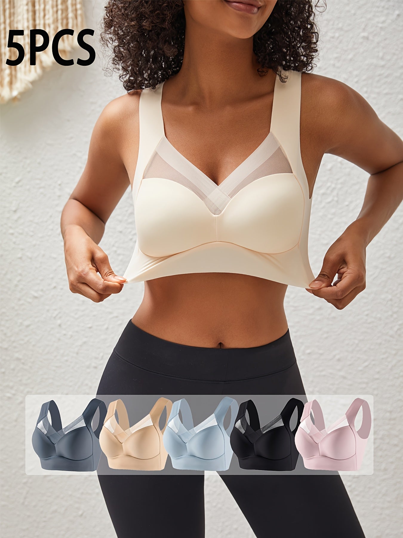 Women's Bra Multipack – Women's Wireless Full Coverage Bras 5-Pack – view 5