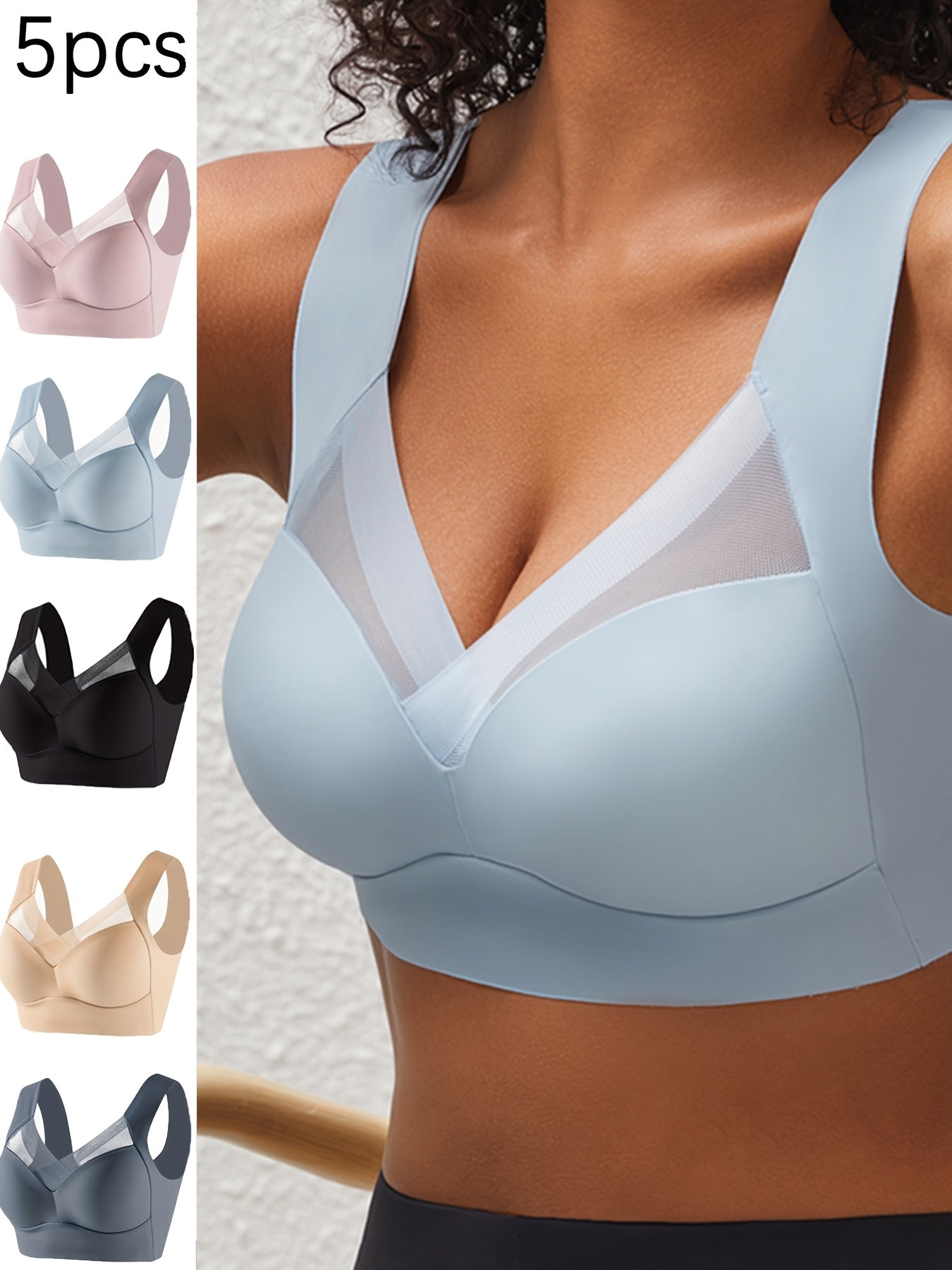 Women's Bra Multipack – Women's Wireless Full Coverage Bras 5-Pack – view 7