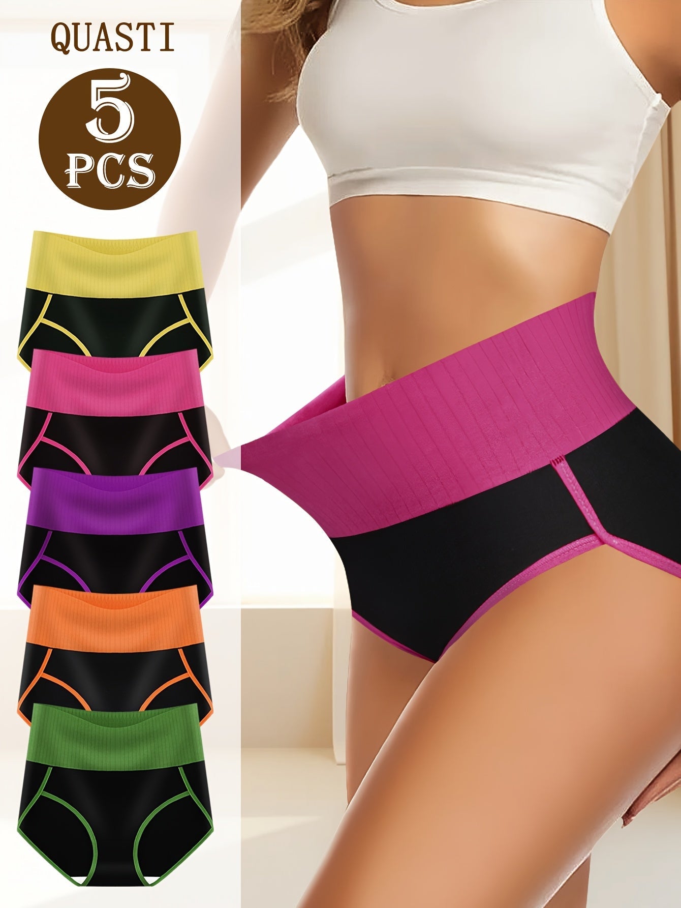 Women's Briefs – Women's Mixed colors High-Waist Striped Underwear – main product image