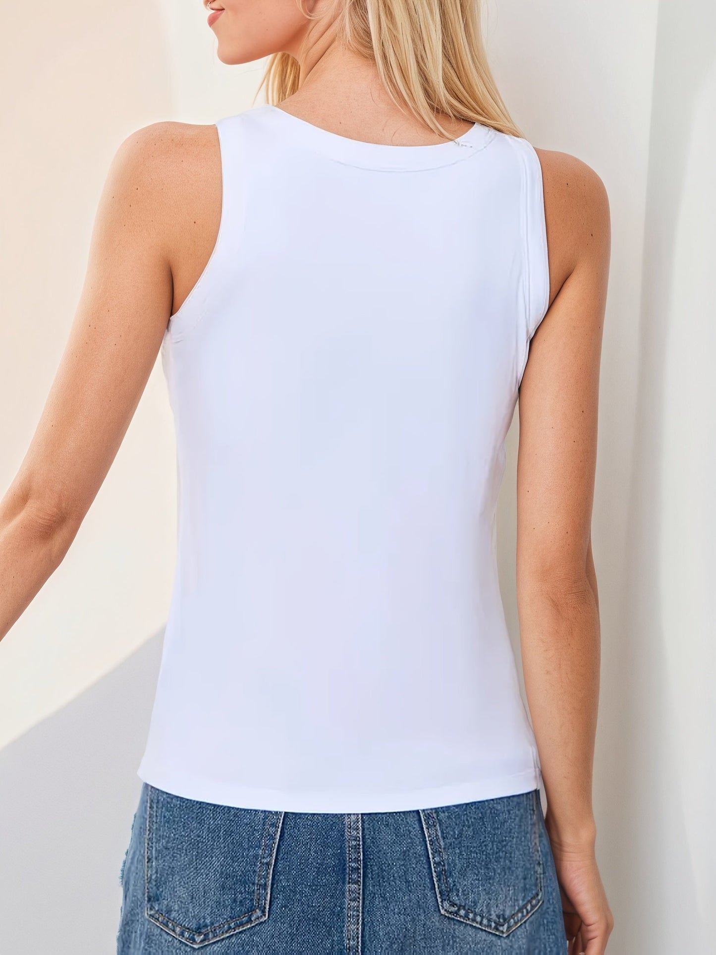 Women's Built-In Bra Tank Tops - 2-Pack Sleeveless Layering – view 7