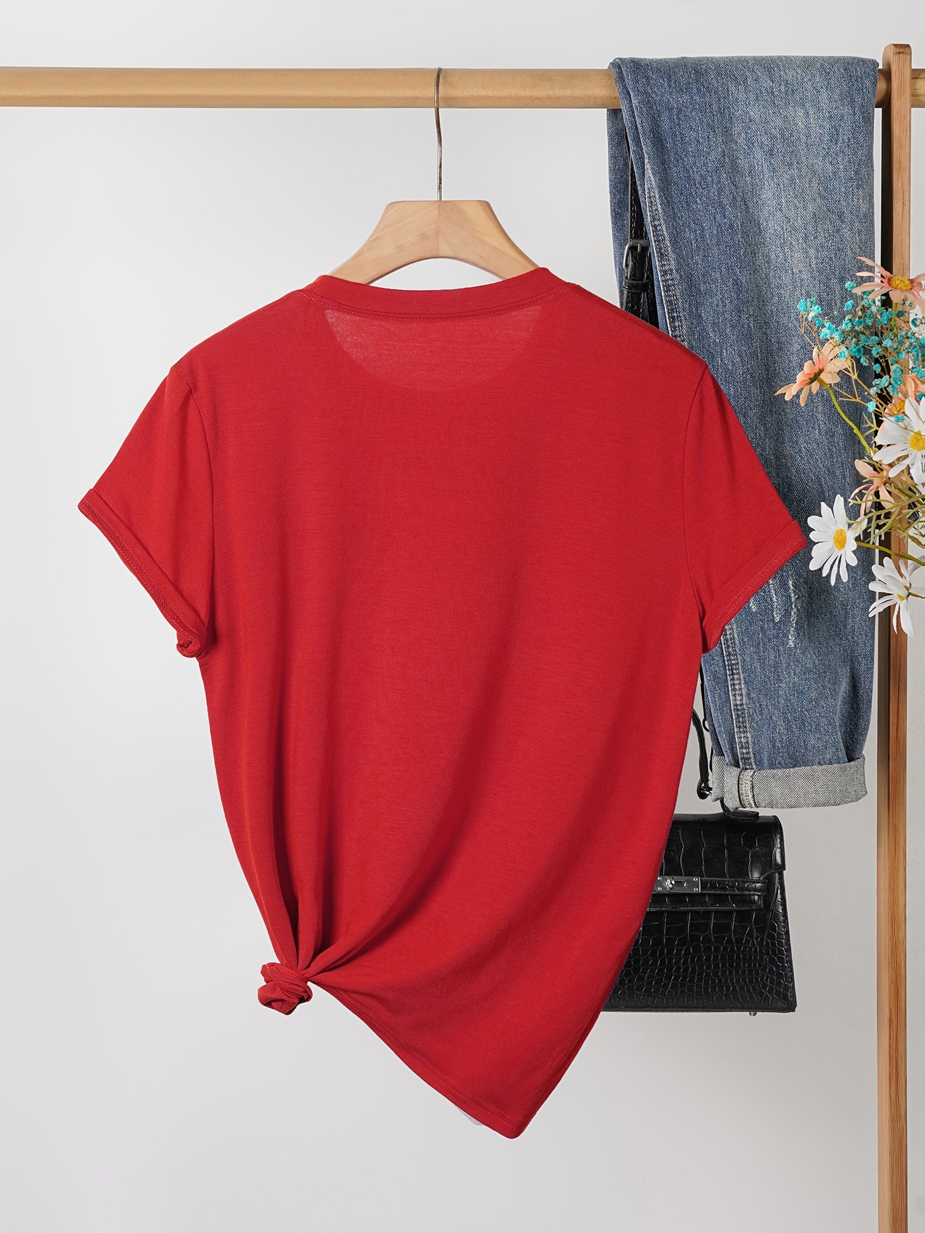 Women's Butterfly Graphic T-Shirt - Crew Neck Short Sleeve detail view