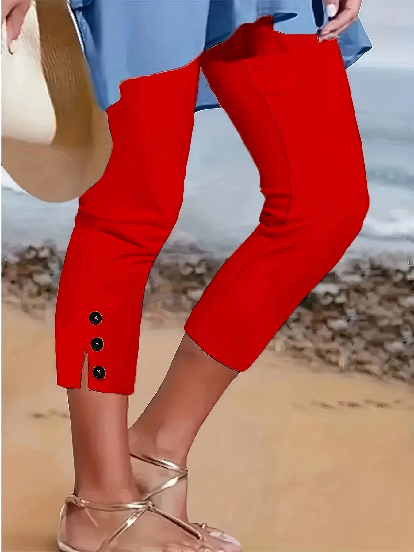 Women's Capri Leggings - 3-Pack High-Waist detail view