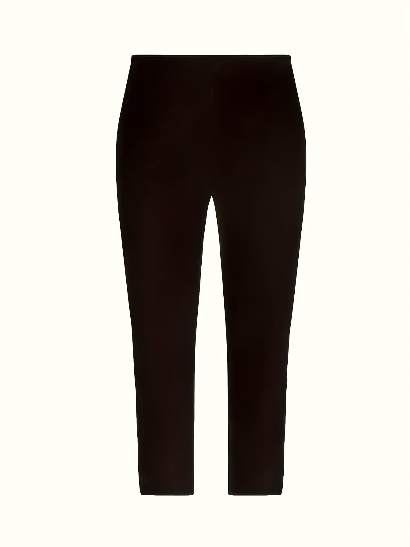 Women's Capri Leggings - Elastic Waist Lace Trim detail view