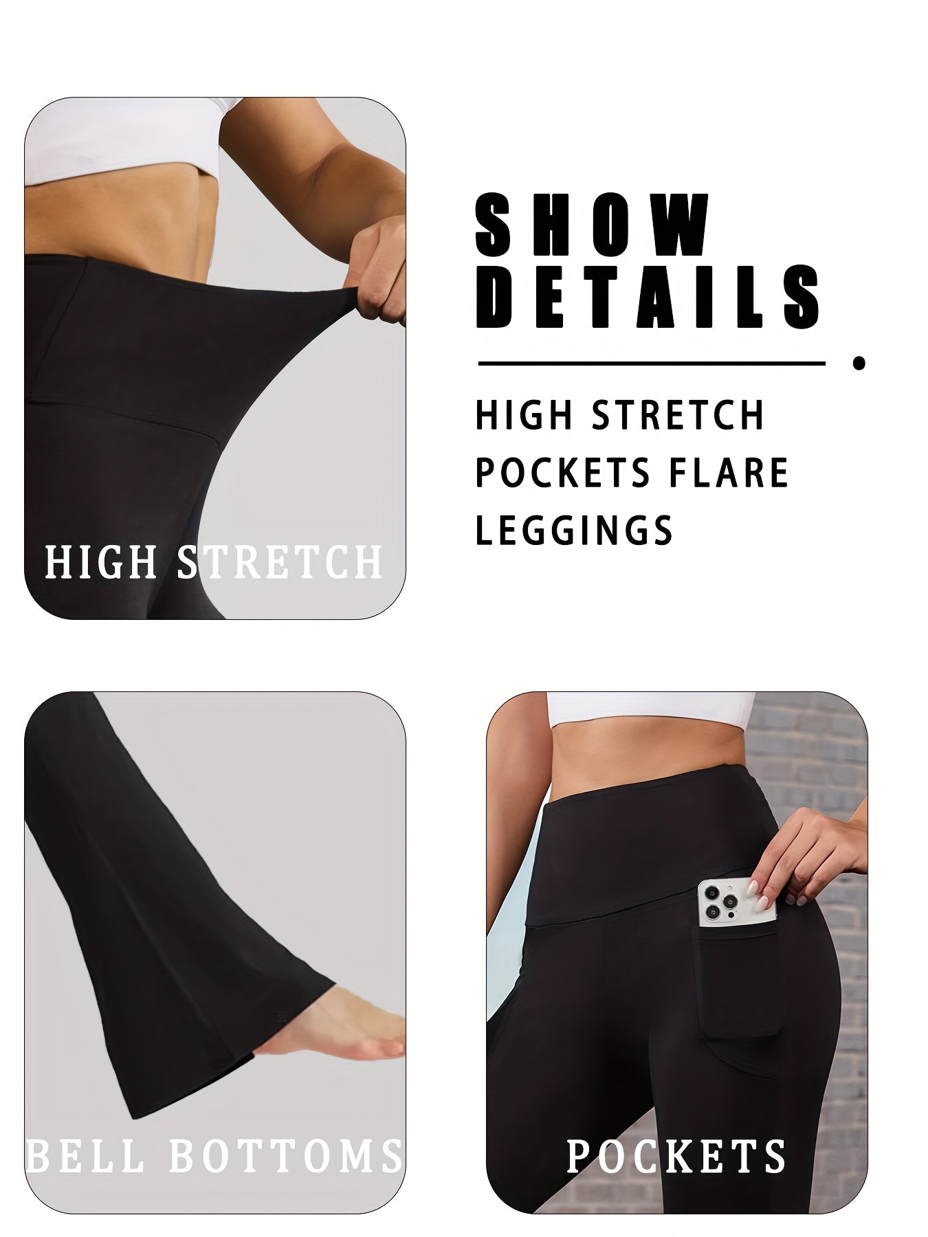 Women's Capri Leggings - High-Waist Pockets detail view