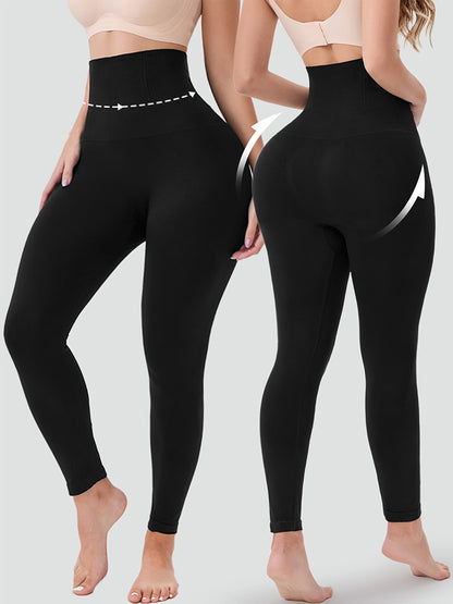 Women's Capri Leggings - High-Waist Sculpting Detail detail view