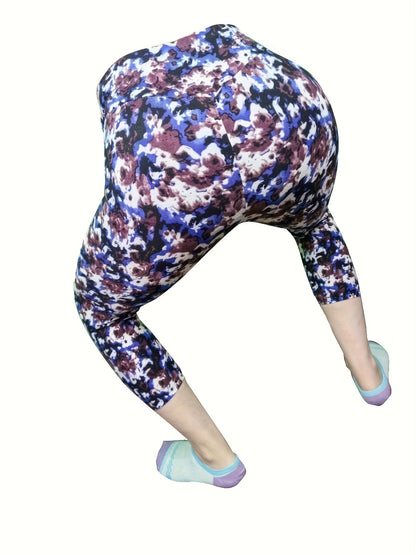 Women's Capri Leggings - High-Waist Stretch Fit detail view