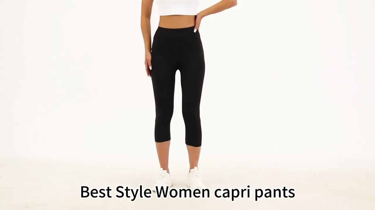 Women's Capri Leggings - Mixed Color - 1 Clean Finish detail view