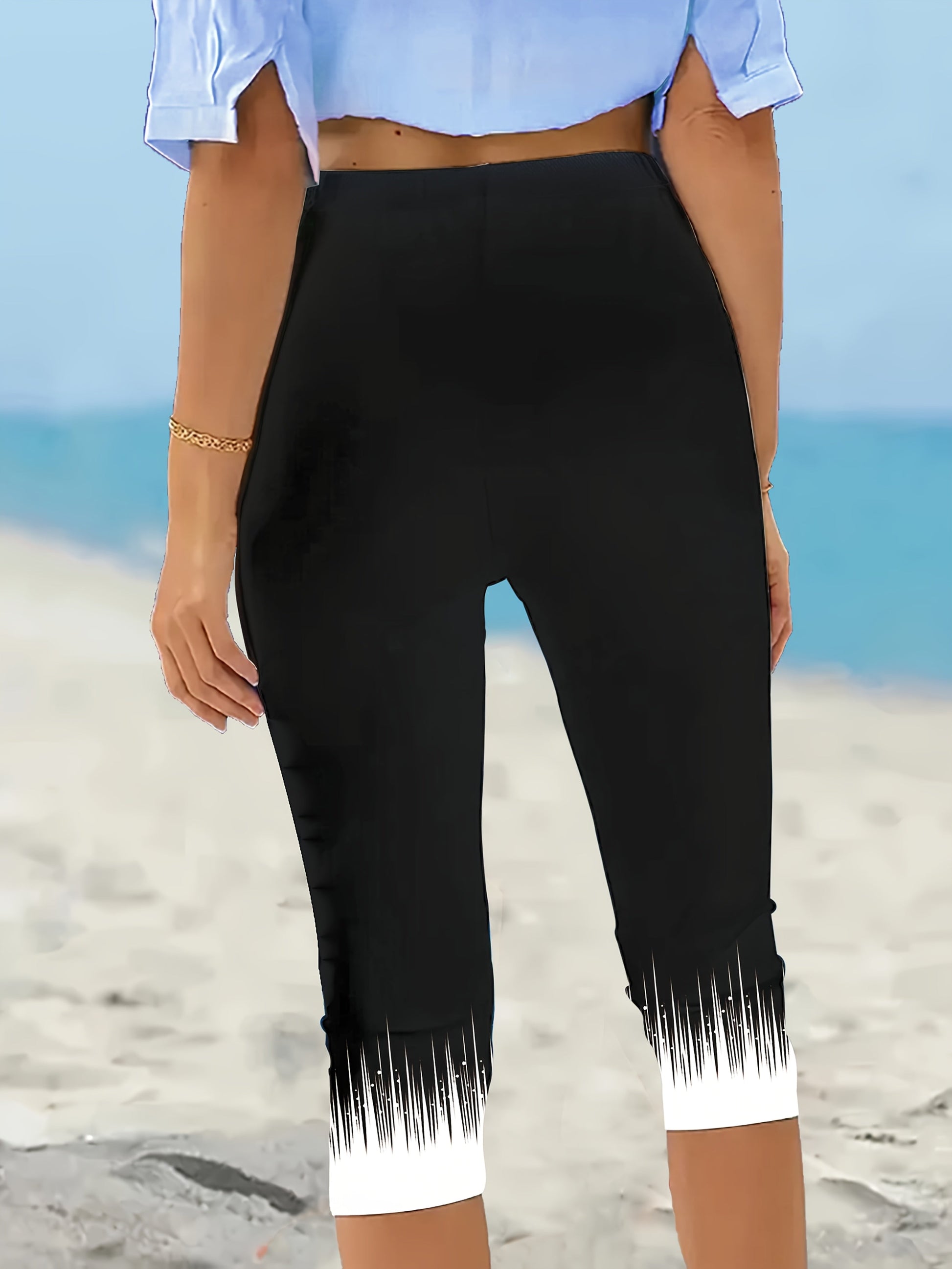 Women's Capri Leggings - Stretch Fit detail view