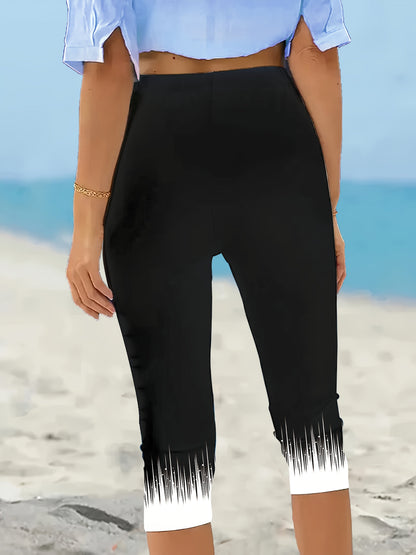 Women's Capri Leggings - Stretch Fit detail view