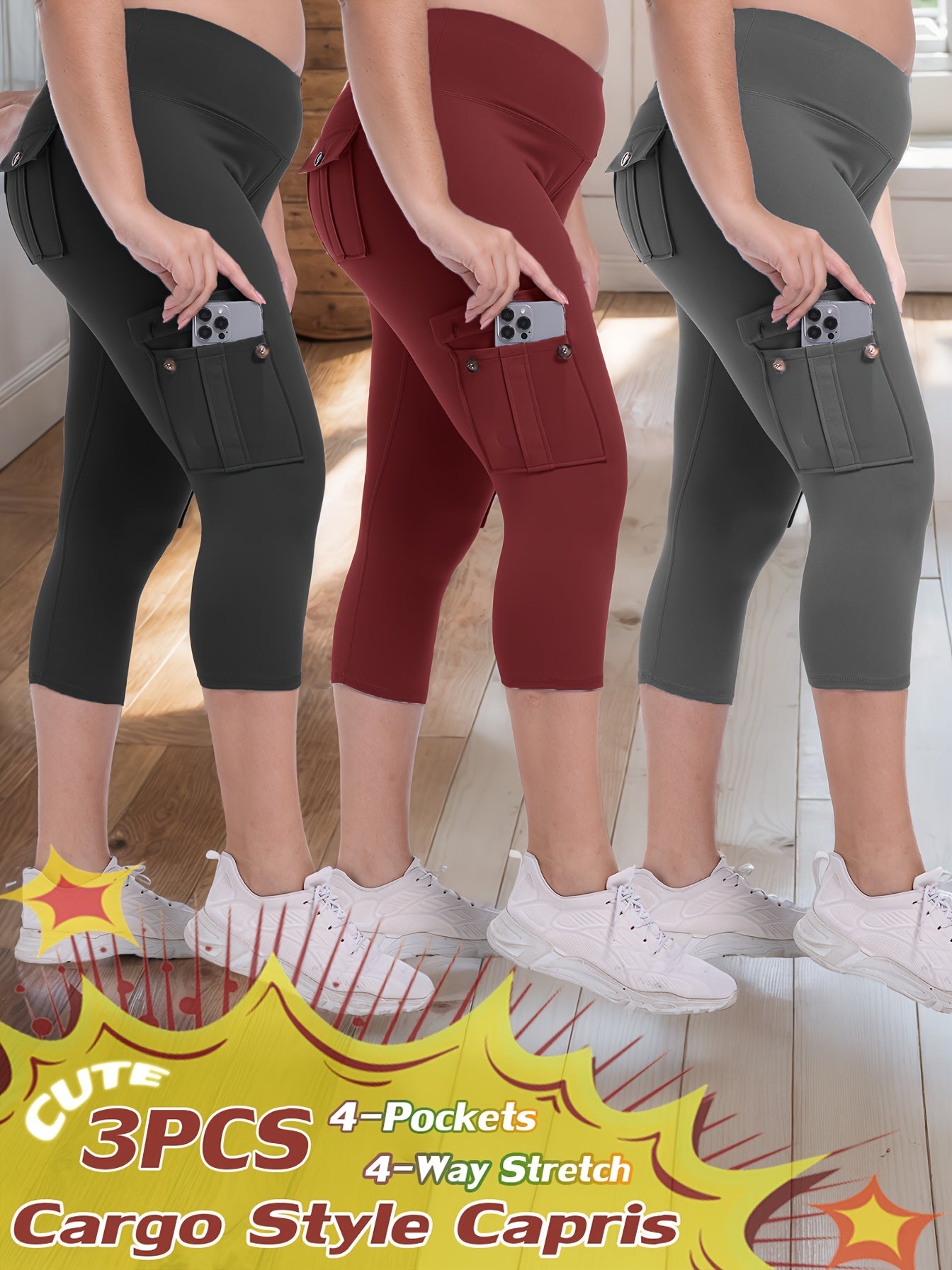 Women's Capri Pants - High-Waist Fit – Sizes S–XXL – view 5