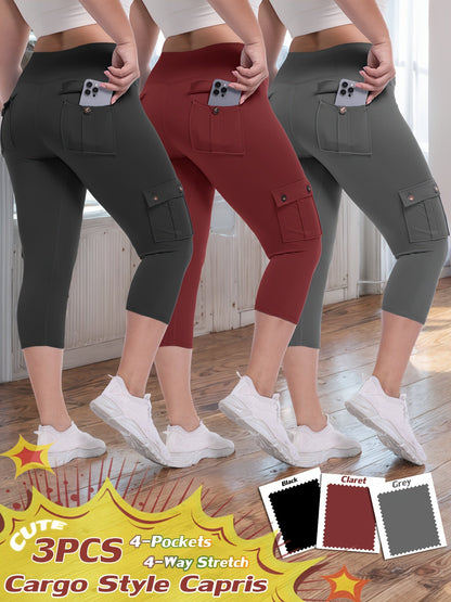 Women's Capri Pants - High-Waist Fit – Sizes S–XXL – view 9