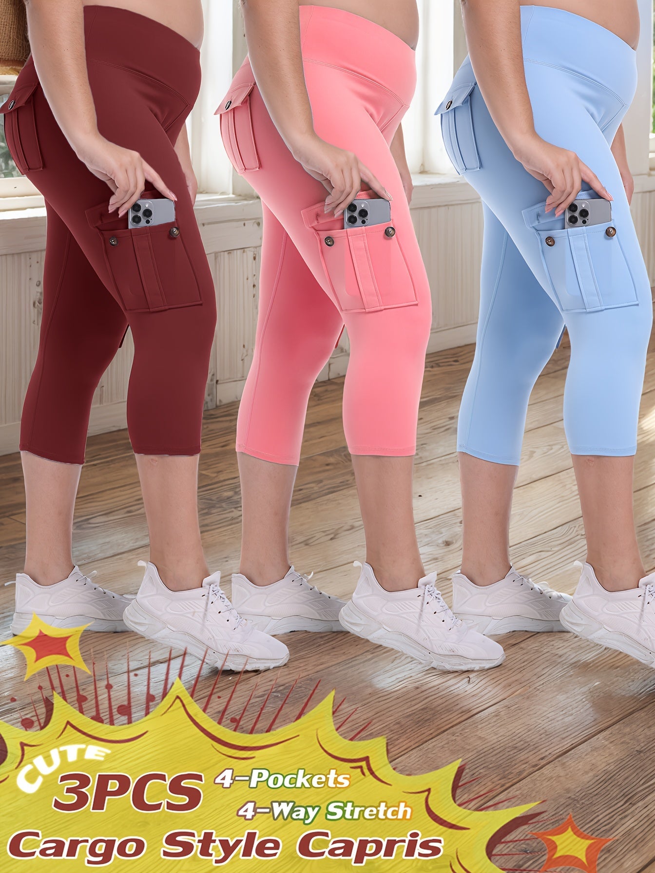 Women's Capri Pants - High-Waist Fit – Sizes S–XXL – view 12