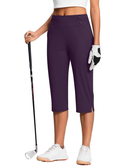 Women's Capri Pants - High Waist Relaxed fit – White option – view 5