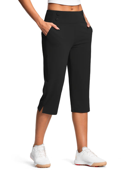 Women's Capri Pants - High Waist Relaxed fit – White option – view 6