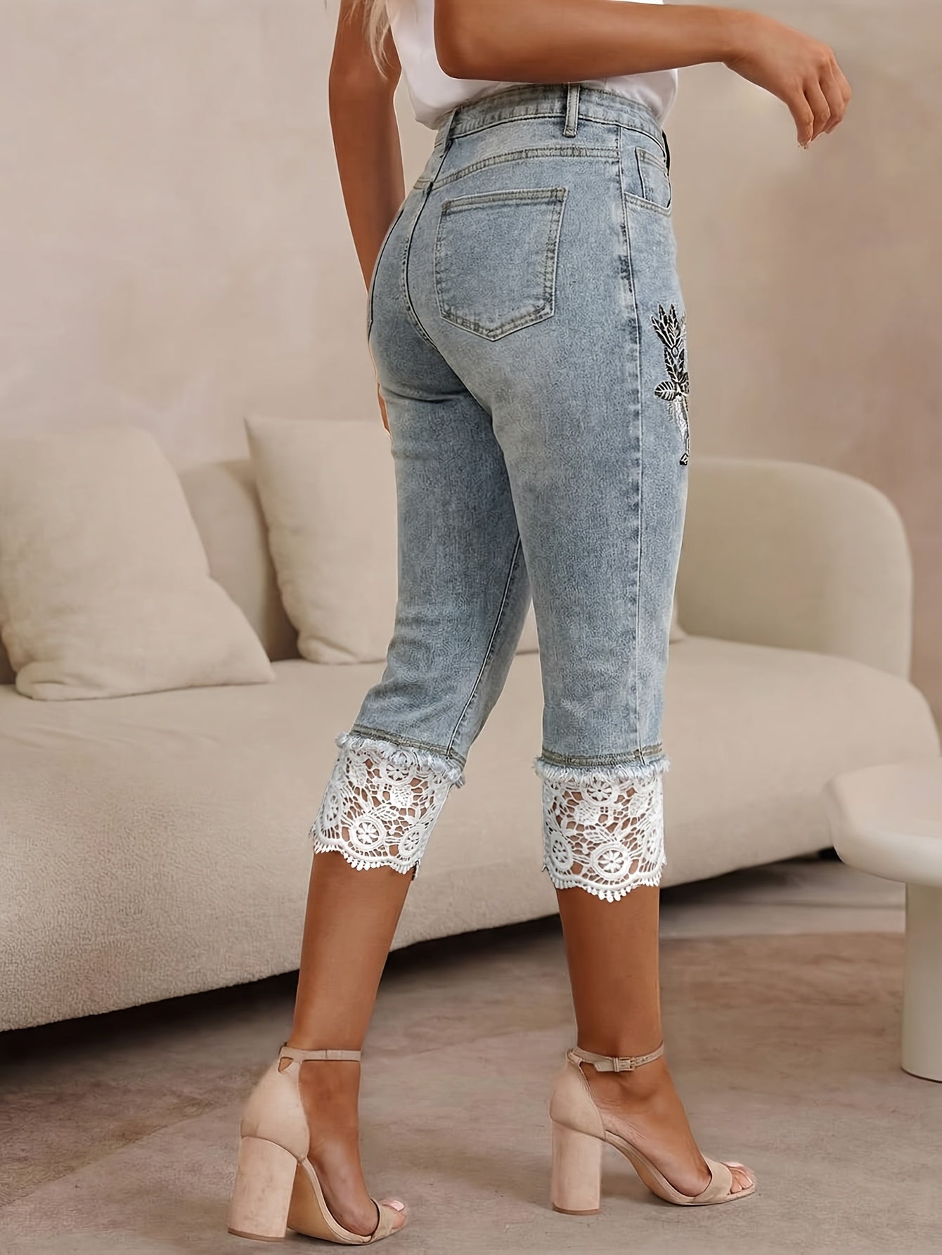 Women's Capri Pants - High Waist – Sizes XS–XL detail view
