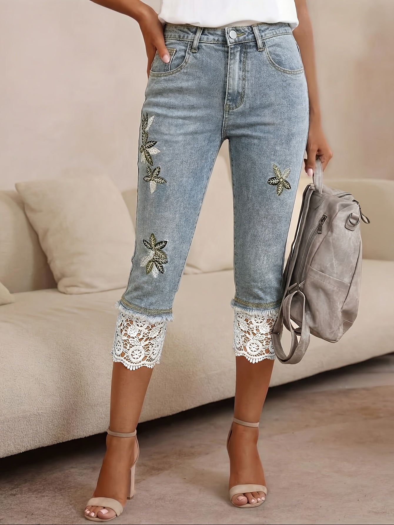 Women's Capri Pants - High Waist – Sizes XS–XL detail view