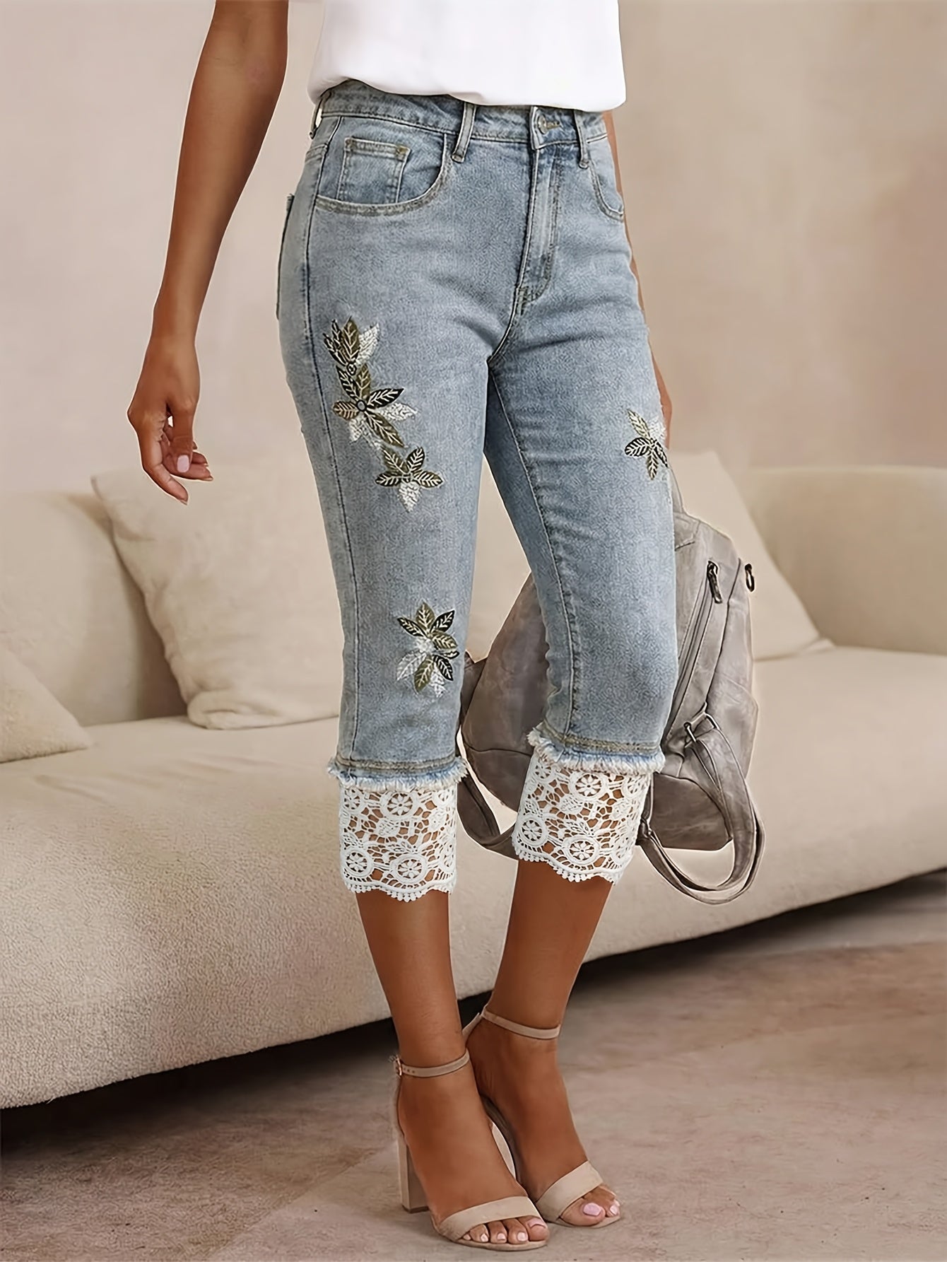 Women's Capri Pants - High Waist – Sizes XS–XL detail view