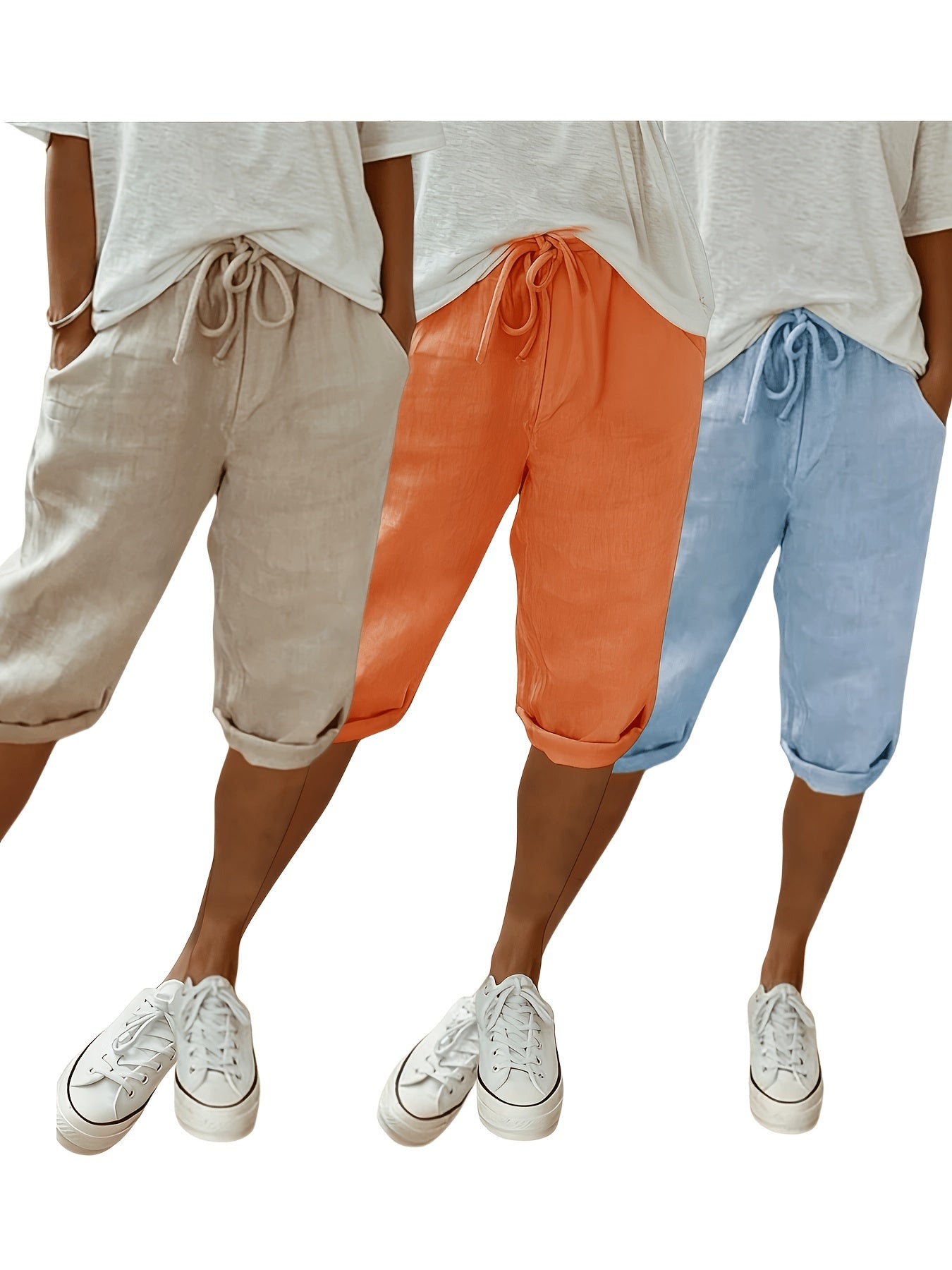Women's Capri Pants - Pocket Detail detail view