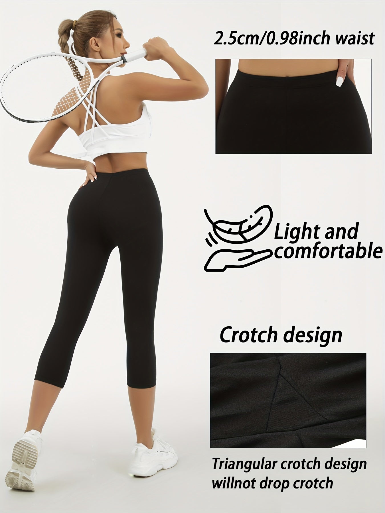 Women's Capri Pants - Stretch Slim fit 36 detail view