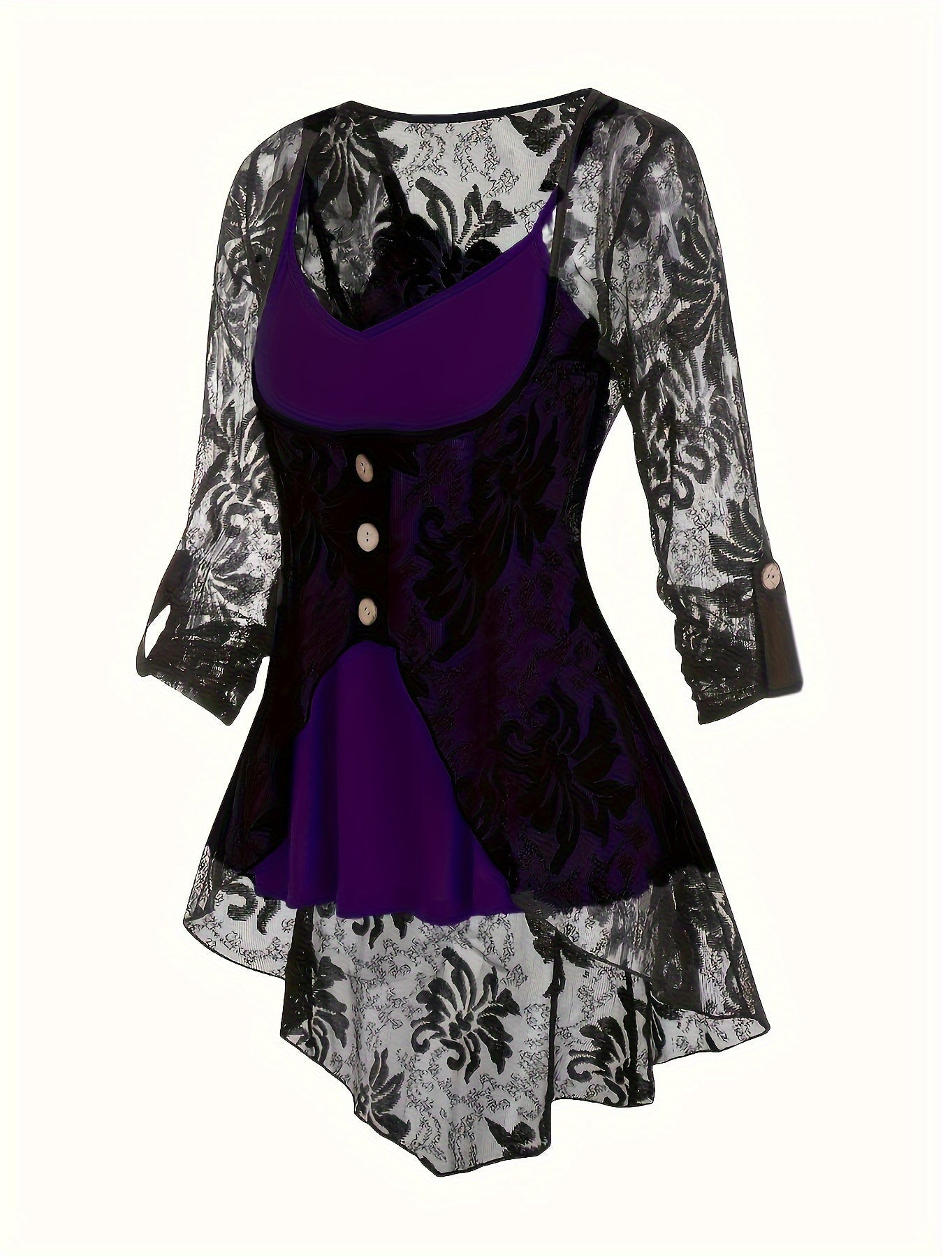 Women's Cardigan - Lace Button-Front – view 6