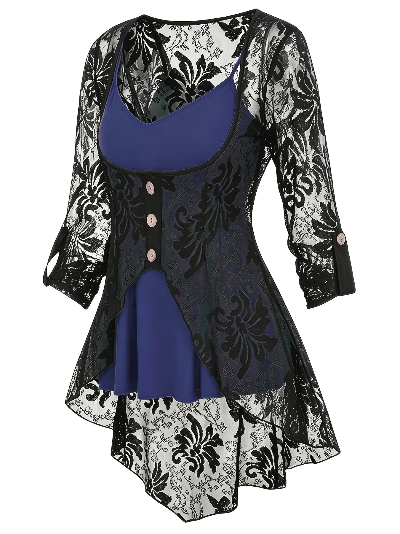 Women's Cardigan - Lace Button-Front – view 7