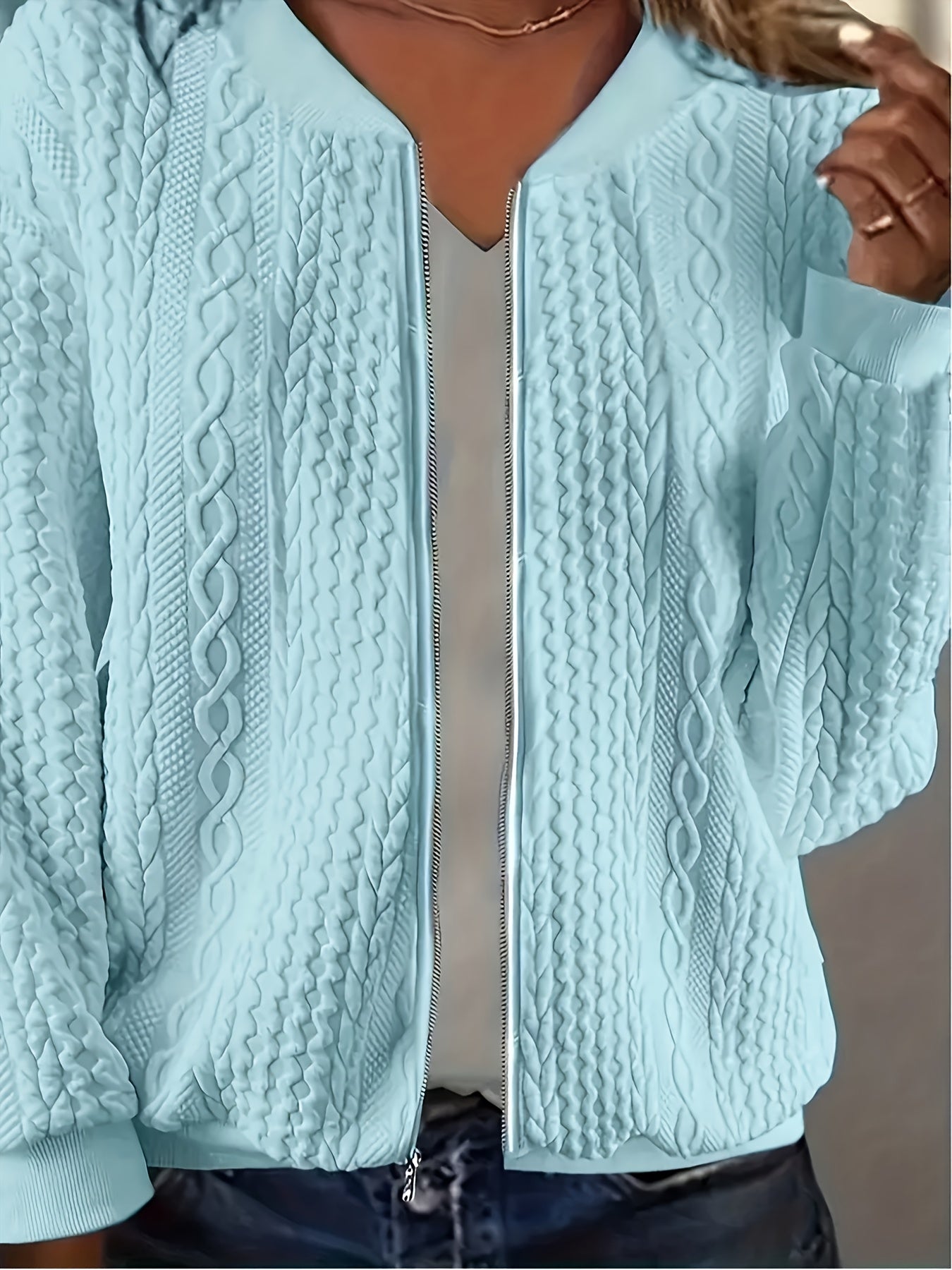 Women's Cardigan - Layering detail view