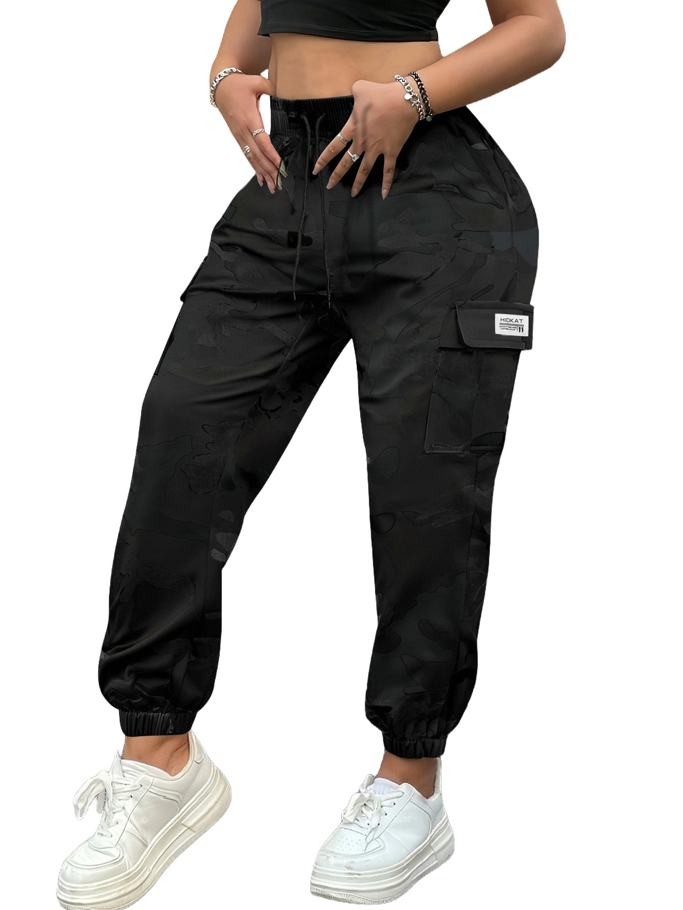 Women's Cargo Pants - Drawstring Waist 47 – Grey option – main product image