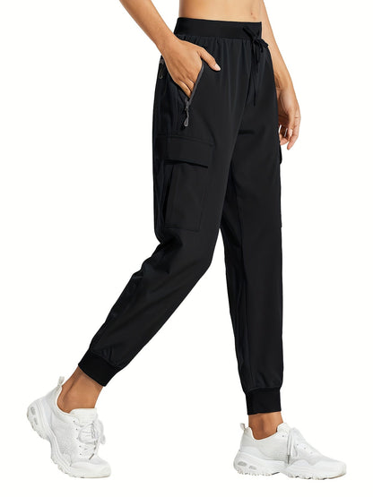 Women's Cargo Pants - Drawstring Waist Relaxed fit detail view