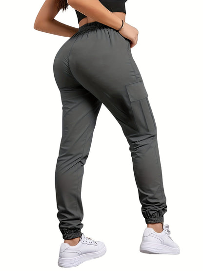 Women's Cargo Pants - Drawstring Waist With Pockets 77 detail view